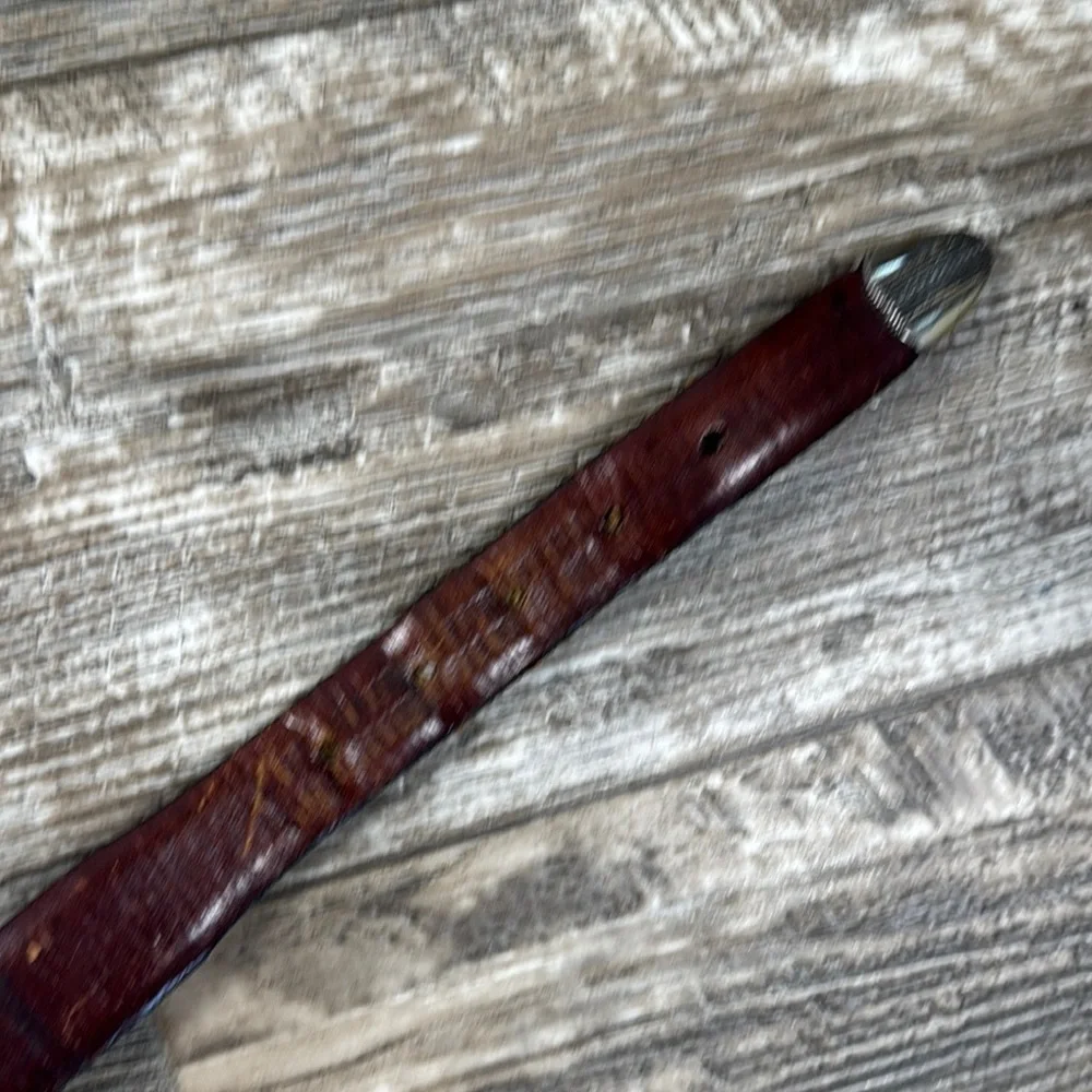 Vintage BRIGHTON Men's Leather Belt - Brown, Size 40